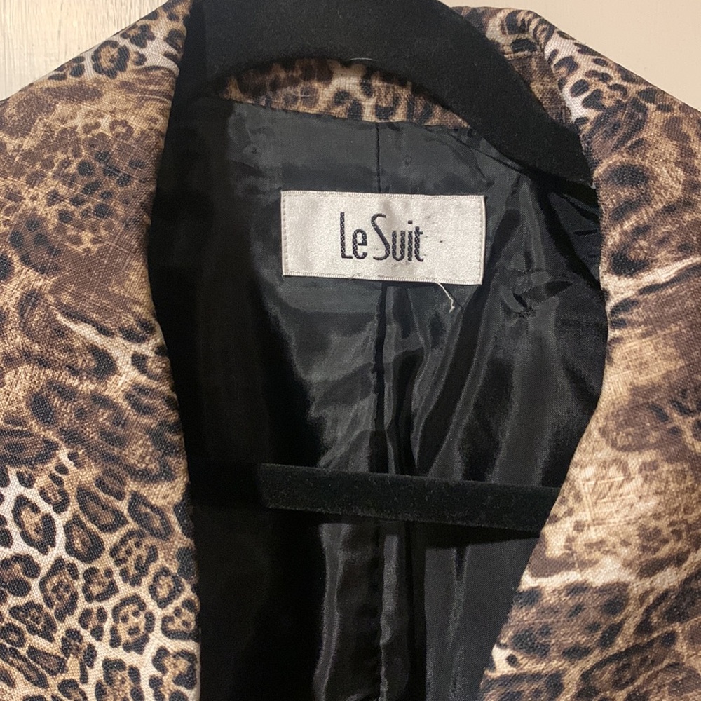 Cheetah Print Fully Lined Lightweight Blazer Jack… - image 2